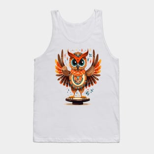 Owl And Drum Tank Top